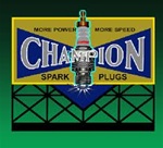 Micro Structures 5072 Animated Neon Billboard Champion Sparkplug Small