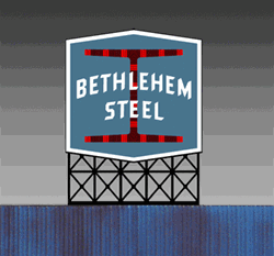 Micro Structures 5282 N Bethlehem Steel Animated Neon Billboard