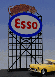 Micro Structures 6071 Esso Animated Neon Billboard Large for HO & O Scales