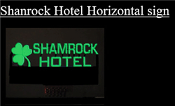 Micro Structures 6182 Horizontal Sign Lighting Kits Animated Shamrock Hotel Medium