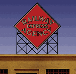 Micro Structures 72 Animated Neon Billboard Railway Express Agency Diamond Logo Small