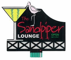 Micro Structures 8681 The Sandpiper Lounge Animated Neon Billboard