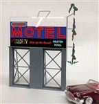 Micro Structures 881651 Motel Animated Neon Billboard Light Works USA Large for HO & O Scales