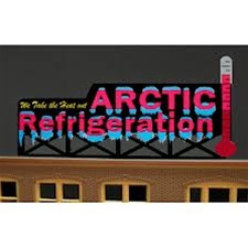 Micro Structures 9581 Animated Neon Billboard Arctic Refrigeration Large