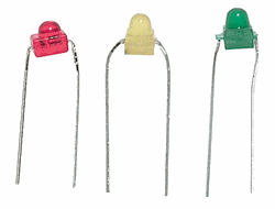 Miniatronics 12-050-18 Standard Light Emiting Diodes (LEDs) 13/64" 5mm Diameter 6 Each: Red, Green, Yellow Pkg(18)