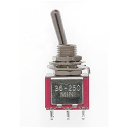 Miniatronics 36-250-04 Miniature Toggle Switches DPDT 5-Amp 120V Pkg(4)