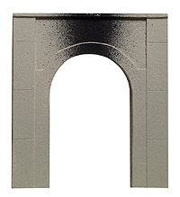Model Railstuff 2110 N Tunnel Portals One-Piece Painted Plaster Castings Concrete Single Track