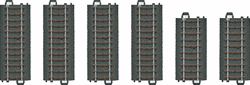 Marklin 20099 HO 3-Rail C-Track My World Straight Set w/4 #24094 3-11/16" Long & 2 #24077 3-1/16"