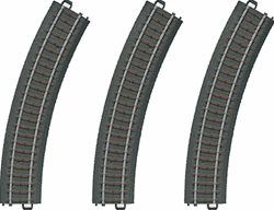 Marklin 20130 HO 3-Rail C Track My World Curved Sections Pkg 3 14-3/16" Radius R1 30 Deg.