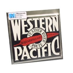 Microscale 10008 Embossed Die-Cut Metal Sign Western Pacific