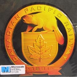 Microscale 10010 Embossed Die-Cut Metal Sign Canadian Pacific