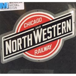 Microscale 10011 Embossed Die-Cut Metal Sign Chicago & North Western