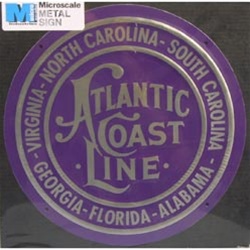 Microscale 10012 Embossed Die-Cut Metal Sign Atlantic Coast Line