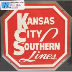 Microscale 10014 Embossed Die-Cut Metal Sign Kansas City Southern