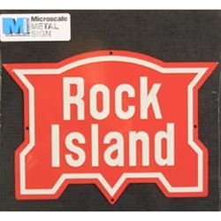 Microscale 10017 Embossed Die-Cut Metal Sign Rock Island 460-10017