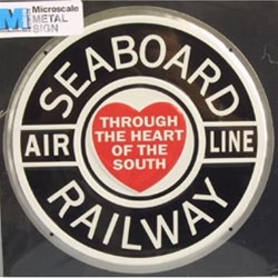 Microscale 10019 Embossed Die-Cut Metal Sign Seaboard Air Line