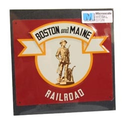 Microscale 10025 Embossed Die-Cut Metal Sign Boston & Maine