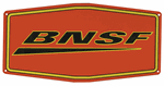 Microscale 10040 Embossed Die-Cut Metal Sign Burlington Northern & Santa Fe Swoosh Logo
