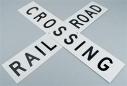 Microscale 10200 24" Embossed Die-Cut Metal Sign Railroad Crossing Crossbuck