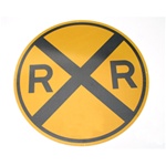 Microscale 10201 18" Heavy-Duty Aluminum Sign Railroad Crossing Advance Warning 
