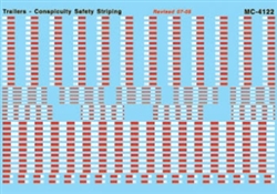 Microscale 4122 HO Vehicle Decal Set Mini-Cal Trailer Safety Outline Conspicuity Striping & 1993+