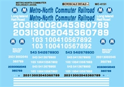 Microscale 4151 HO Regional Commuter Rail Operations Mini-Cal Metro North Commuter RR Hoods & Cabs Diesels 1985+