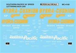 Microscale 4160 HO Southern Pacific SP Mini-Cal 50' Boxcars w/Speed Lettering Hydra-Cushion & DF Logos 1995+