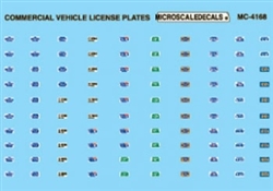 Microscale 4168 HO Vehicle Markings Mini-Cal Commercial Vehicle License Plates 1970-1995