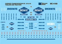 Microscale 4169 HO Trucking Company Vehicles Mini-Cals Overnite Transportation Co. 28' & 45' Trailers & Tractors 1990+