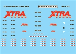 Microscale 4172 HO Trucking Company Vehicles Mini-Cals XTRA Lease 45' Trailers 1990+