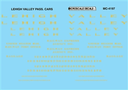 Microscale 4197 HO Lehigh Valley LV Mini-Cal Passenger Cars 1939-1972