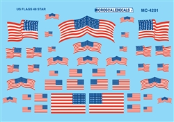 Microscale 4201 HO American Flags Mini-Cal 48 Stars 1912-1959