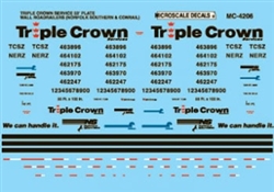 Microscale 4206 HO Norfolk Southern NS Mini-Cal Triple Crown Service TCSZ 53' Plate Wall Road Railers 1995+