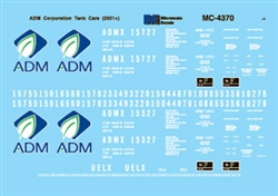 Microscale 4370 HO Minicals ADM Corporation Tank Cars New Logo 2001+