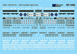 Microscale 4386 HO Trailer-Train TTX Mini-Cal NTTX Container Spine Cars Santa Fe