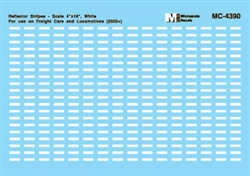 Microscale 4390 HO Mini-Cal Conspicuity Markings 2005+ Reflector Stripes for Locos & Cars