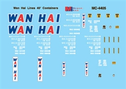 Microscale 4405 HO Intermodal Equipment Mini-Cal Wan Hai Lines Ltd. 40' Container 460-4405