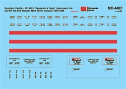 Microscale 4407 HO Southern Pacific SP Mini-Cal #252 Research & Test Instrument Car Ex-WP Sleeper 1978-1996 460-4407