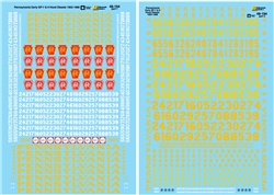 Microscale 48194 O Railroad Decal Set Pennsylvania GP7 & GP9 Diesels 1952-1968