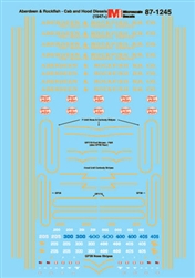 Microscale 601245 N Aberdeen & Rockfish A&R Diesel Hood Units 1947+
