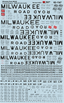 Microscale 601347 N Railroad Decal Set Milwaukee Road 4000 Cubic Foot & Smaller Covered Hoppers