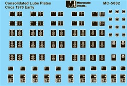 Microscale 605002 N Consolidated Lube Plates Early 1970