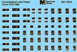 Microscale 605003 N Consolidated Lube Plates 1970 1980 460-605003