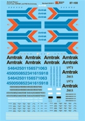 Microscale 87100 HO Amtrak EMD E F & F40PH Diesels Phase I Scheme 1970