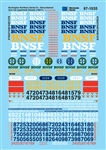 Microscale 871035 HO Burlington Northern Santa Fe BNSF Renumbered Initials & Numbers Repainted Diesels 1997+