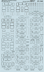 Microscale 871343 HO Railroad Decal Set Window Gaskets for Spartan Cab EMD MP SW GP & SD Locos