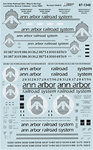 Microscale 871348 HO Ann Arbor AA Locomotives Freight Cars & Cabooses