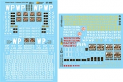 Microscale 87448 HO Railroad Decal Set Western Pacific Steel Cabooses