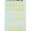 Microscale 90006 HO Alphabets & Numbers Railroad Roman Yellow