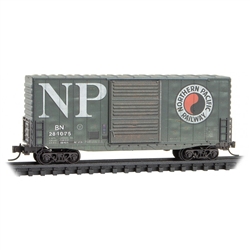 Micro Trains 101 44 011 N Pullman-Standard 40' Hy-Cube Boxcar Northern Pacific BN #281075 Weathered